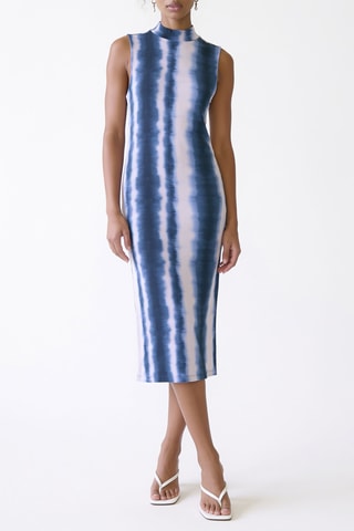 Robe midi sans manches - Bleu
