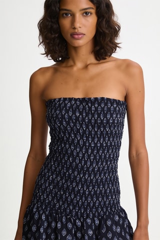 Robe bustier sans manches - Bleu marine