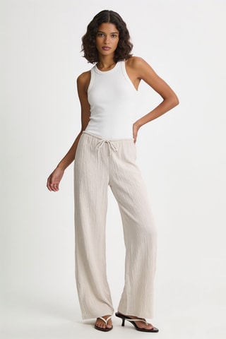 Pantalon wide legs - Beige