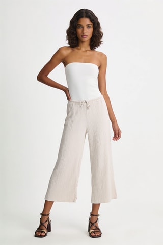 Pantalon wide legs - Beige