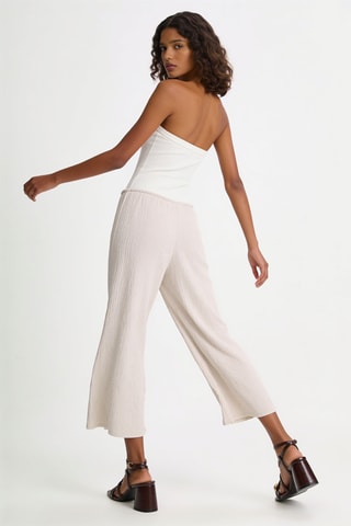 Pantalon wide legs - Beige
