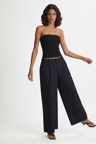Pantalon wide legs - Bleu marine