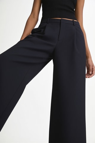 Pantalon wide legs - Bleu marine
