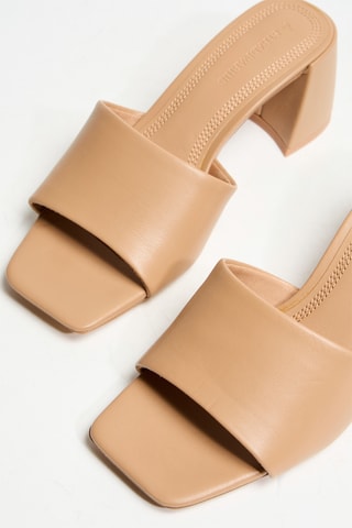 Mules compensées - Beige