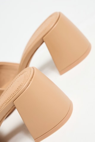 Mules compensées - Beige