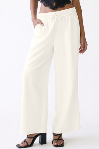 Pantalon wide legs - Blanc cassé