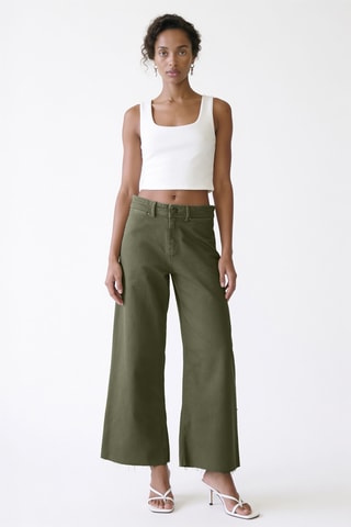 Pantalon droit - Vert kaki
