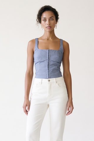 Top sans manches - Bleu