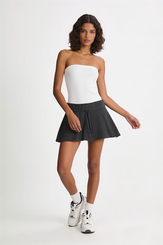 Minijupe jupe patineuse - Gris foncé