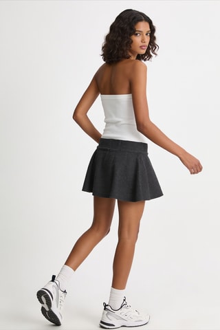 Minijupe jupe patineuse - Gris foncé