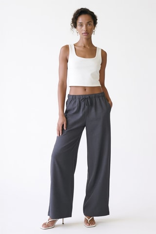Pantalon droit - Gris foncé