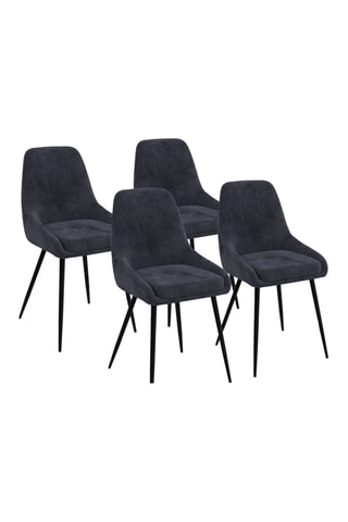 4 sillas Olivia - 47,5 x 79 x 54 cm - Tapizado de terciopelo