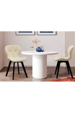 2 sillas de madera y caucho Daisy - 50 x 79 x 47,5 cm