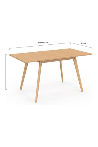 Mesa extensible Venezia - 110/150 x 75 x  80 cm