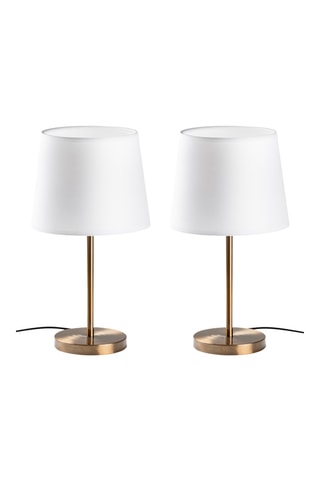 2 lampes à poser - Blanc - 40 W