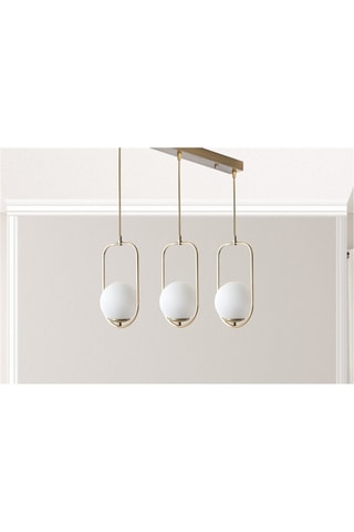 Suspension - Blanc et cuivré - 60 W
