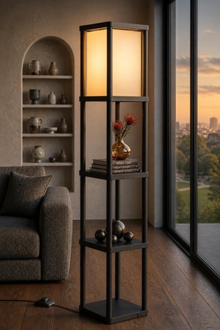 Lampadaire étagère Last Chance - Noir - 40 W