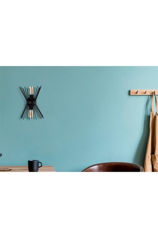 Applique murale Kirpi  - Noir - 2 x 40 W