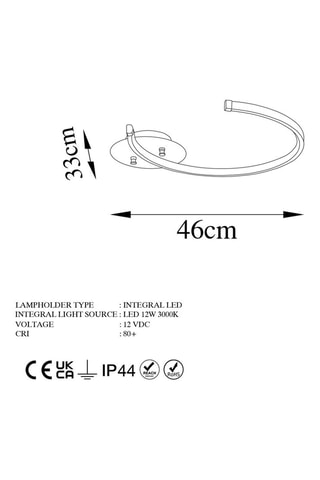 Plafonnier LED Moon - Noir - 12 W