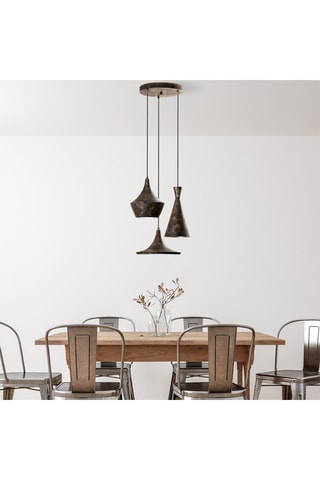 Suspension Tom - Marron foncé - 3 x 40 W