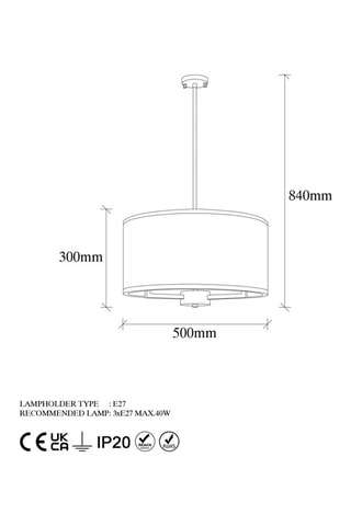 Suspension Way -  Doré - 40 W