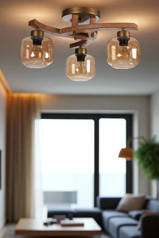 Plafonnier - 40 W - Marron