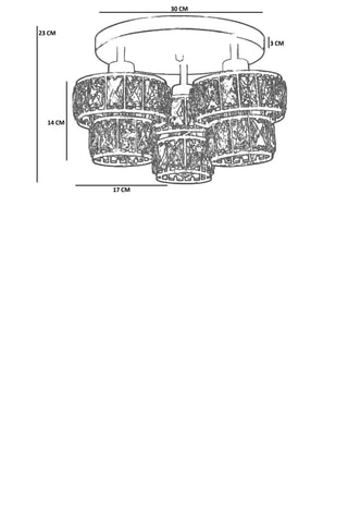 Plafonnier - 40 W - Doré