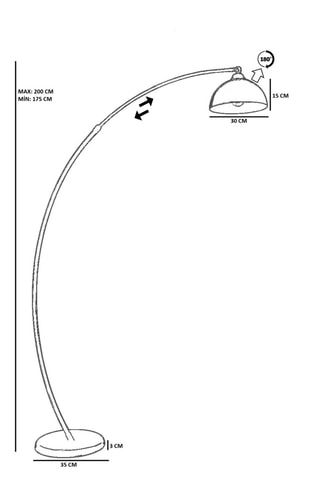 Lampadaire - 40 W - Blanc
