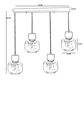 Plafonnier - 40 W - Noir et imitation bois