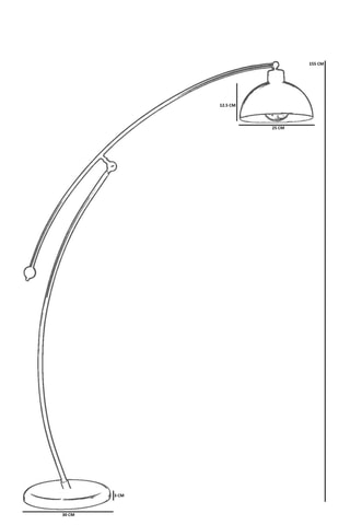Lampadaire - 40 W - Doré