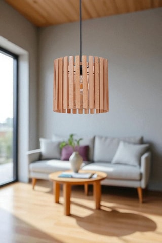 Suspension en bois - 40 W - Naturel