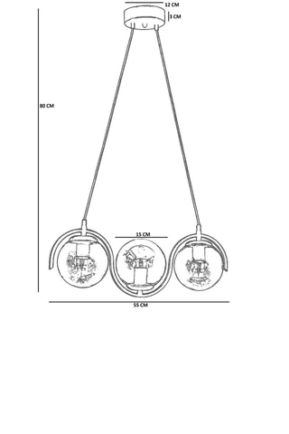 Suspension - 40 W - Doré