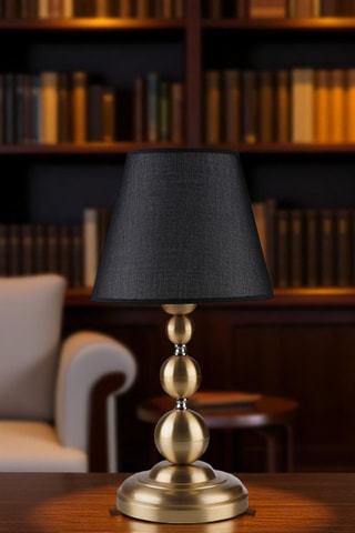 Lampe à poser - 40 W - Noir et doré
