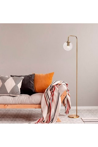 Lampadaire Viran - Blanc et doré - 40 W