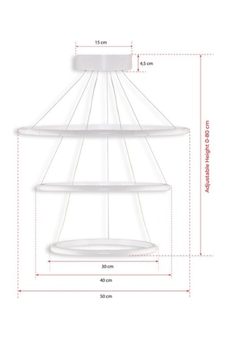 Suspension LED Ursae - Blanc - 60-80 W