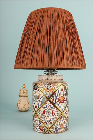 Lampe à poser en céramique - Marron - 40 W