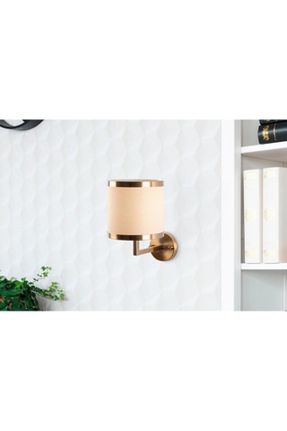 Applique murale Way - Blanc et doré - 40 W