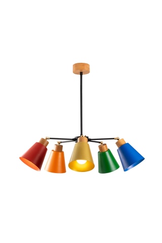 Suspension araignée Manavgat - Noir et cuivré - 5 x 100 W