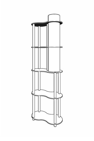 Lampadaire - Imitation noyer - 40 W