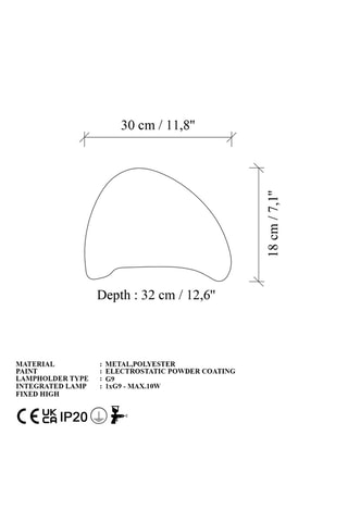 Applique murale - Blanc - 40 W