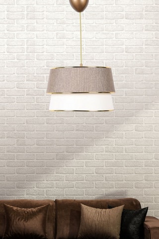 Suspension - Beige et crème - 60 W