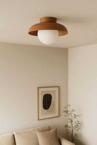 Plafonnier en bois - Naturel - 10 W