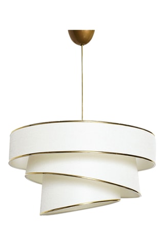 Suspension Couper - Blanc et doré - 60 W