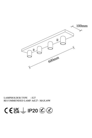 Plafonnier - Doré - 40 W