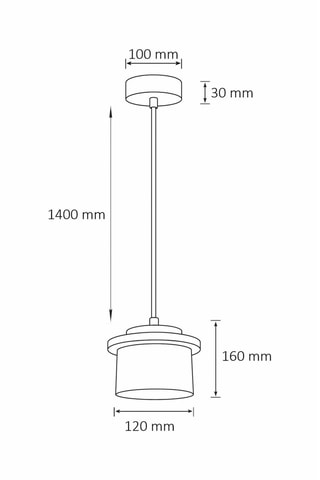 Suspension en bois et travertin - Beige - 40 W