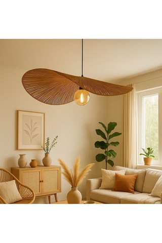 Suspension en bambou - Beige