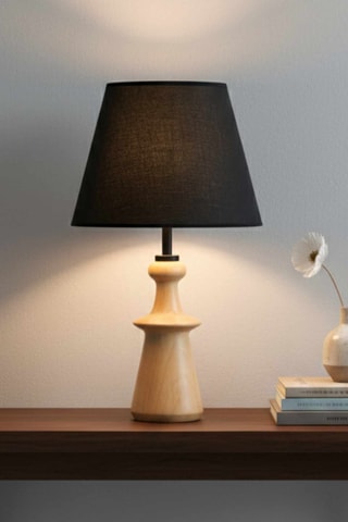 Lampe à poser n bois - Noir