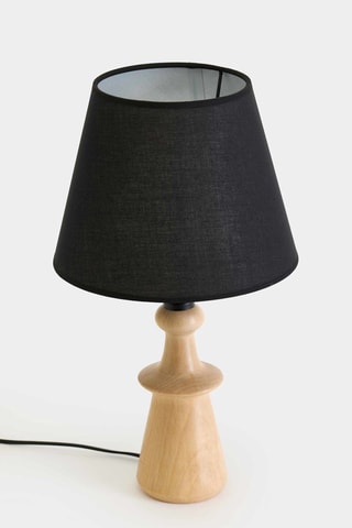 Lampe à poser n bois - Noir