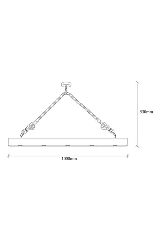 Suspension en bois Erebos - Naturel - 5 x 40 W