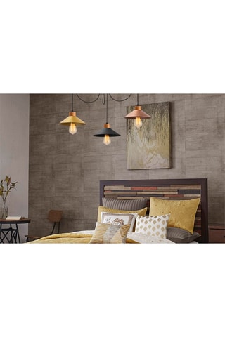 Suspension araignée Manavgat - Noir et cuivré - 3 x 40 W